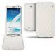 Samsung Galaxy Note 2  leather case - Blanc - Couture ( Bologna - White ) 