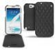 Samsung Galaxy Note 2  leather case - Noir - Couture ( Nappa - Black ) 