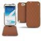 Samsung Galaxy Note 2  leather case - Marron - Couture ( Nappa - Pantone 1615C ) 