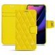 Apple iPhone 11 leather case - Jaune fluo - Couture