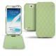 Samsung Galaxy Note 2  leather case - Vert olive - Couture ( Nappa - Pantone 578U ) 
