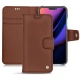Apple iPhone 11 leather case - Marron délicat