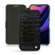 Housse cuir Apple iPhone 11 - Crocodile nero