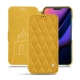 レザーケース Apple iPhone 11 - Jaune soulèu - Couture