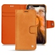 Apple iPhone 11 Pro Max leather case - Mandarine vintage ( Pantone 165C ) 