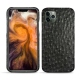 Custodia in pelle Apple iPhone 11 Pro Max - Autruche nero