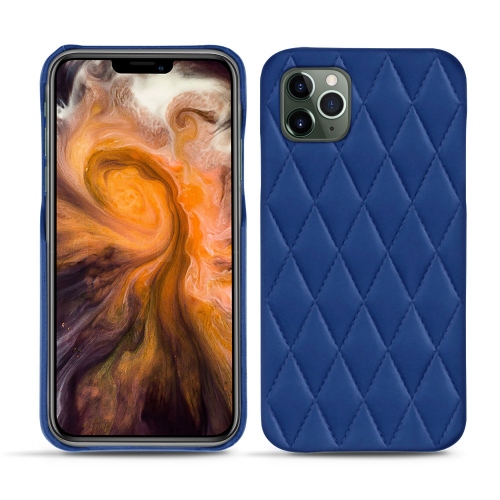 Capa em pele Apple iPhone 11 Pro MaxBleu océan - Couture ( Nappa - Pantone #15458a) 