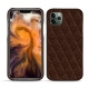 Apple iPhone 11 Pro Max leather cover - Châtaigne - Couture ( Pantone 476C ) 