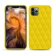 Custodia in pelle Apple iPhone 11 Pro Max - Jaune fluo - Couture