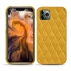 Custodia in pelle Apple iPhone 11 Pro Max - Jaune soulèu - Couture