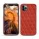 Apple iPhone 11 Pro Max leather cover - Arange clouquié - Couture