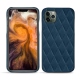 Custodia in pelle Apple iPhone 11 Pro Max - Blu mediterran - Couture