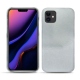 Coque cuir Apple iPhone 11 - Platinium ( Pantone 877C ) 