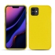Apple iPhone 11 leather cover - Jaune fluo