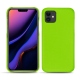 Apple iPhone 11 leather cover - Vert fluo