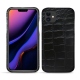 Custodia in pelle Apple iPhone 11 - Crocodile nero