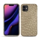 Funda de piel Apple iPhone 11 - Autruche desert