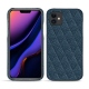 Coque cuir Apple iPhone 11 - Indigo - Couture ( Pantone 303U ) 