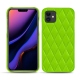 Coque cuir Apple iPhone 11 - Vert fluo - Couture