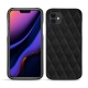 Coque cuir Apple iPhone 11 - Negre poudro - Couture