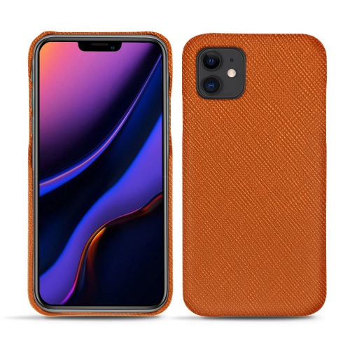 Funda de piel Apple iPhone 11Orange vibrant ( Pantone #e36b39 ) 
