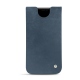 Apple iPhone 11 Pro Max leather pouch - Jean vintage ( Roughtcut - Pantone 285U  ) 
