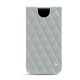 Apple iPhone 11 Pro Max leather pouch - Gris - Couture ( Nappa - Pantone W428C ) 