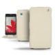 Capa em pele LG Optimus G  - Ivoire ( Sleek P C12 - White ) 