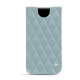 Pochette cuir Apple iPhone 11 Pro Max - Bleu ciel - Couture ( Nappa - Pantone 277C ) 