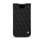 Apple iPhone 11 leather pouch - Negre poudro - Couture