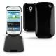 Samsung GT-i8190 Galaxy S III mini  leather case - Onyx ( Bologna Hi Gloss - Black ) 