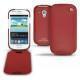 Samsung GT-i8190 Galaxy S III mini  leather case - Rouge ( Nappa - Pantone 199C ) 