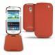 Samsung GT-i8190 Galaxy S III mini  leather case - Papaye ( Pantone 180C ) 