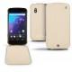 Custodia in pelle LG Google Nexus 4  - Beige ( Nappa - Pantone 7502C ) 