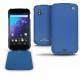 Custodia in pelle LG Google Nexus 4  - Bleu océan ( Nappa - Pantone 293C ) 