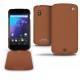 Custodia in pelle LG Google Nexus 4  - Marron ( Nappa - Pantone 1615C ) 