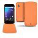 Custodia in pelle LG Google Nexus 4  - Orange ( Nappa - Pantone 1495U ) 