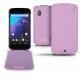Custodia in pelle LG Google Nexus 4  - Lilas ( Nappa - Pantone 2645U ) 