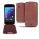 Custodia in pelle LG Google Nexus 4  - Passion vintage ( Glutton - Red ) 