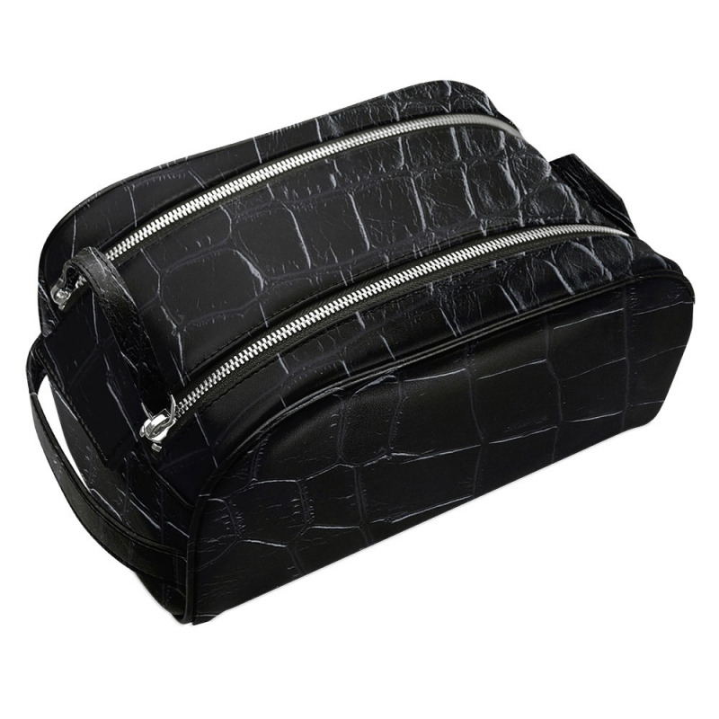 Trousse da toilette - Crocodile nero