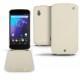 Custodia in pelle LG Google Nexus 4  - Ivoire ( Sleek P C12 - White ) 