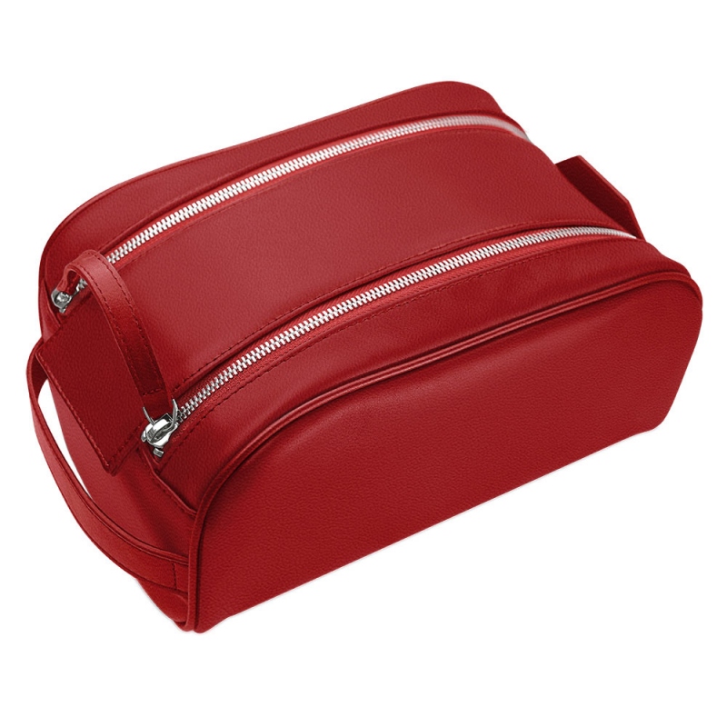 Trousse de toilette - Rouge PU Trousse de toilette - Rouge PU