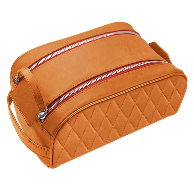 Trousse de toilette - Mandarine vintage - Couture Trousse de toilette - Mandarine vintage - Couture