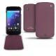 Custodia in pelle LG Google Nexus 4  - Lie de vin ( Pantone 5115C ) 