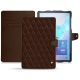Housse cuir Samsung Galaxy Tab S6 - Châtaigne - Couture ( Pantone 476C ) 