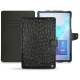 Samsung Galaxy Tab S6 leather case - Autruche nero