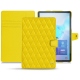 가죽 커버 Samsung Galaxy Tab S6 - Jaune fluo - Couture