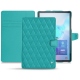 Samsung Galaxy Tab S6 leather case - Bleu fluo - Couture