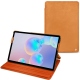 Samsung Galaxy Tab S6 leather case - Mandarine vintage ( Pantone 165C ) 