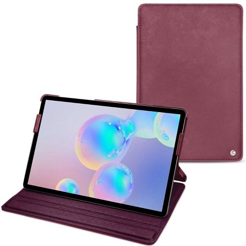 Funda de piel Samsung Galaxy Tab S6Prune vintage ( Pantone #612434 ) 